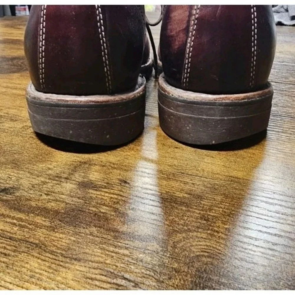 Chippewa LL Bean Shoes Mens 8EE Brown Leather Oxford Vibram Soles Boots